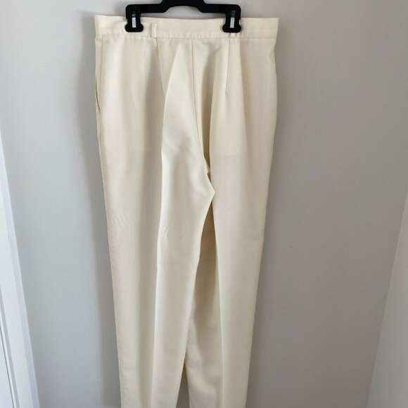 COUNTERPARTS Dress Pants Women Fashion Solid Cream Colour Straight Casual Sz 16 - Picture 2 of 5